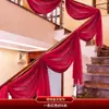 Pasamanos de escaleras, decoraciones para sala de bodas, artículos para la novia, juego de arreglo de cortina de tela para guirnaldas, colección de celebración de boda para casa nueva