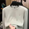 Sudadera de cuello redondo de Lyocell de alta calidad para hombre, nueva colección otoño 2026, de manga larga, estampada, informal y adecuada como capa base