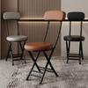 Respaldo de Silla Plegable Silla de Comedor para el Hogar Portátil Silla para Dormitorio Universitario Balcón Ocio Taburete Plegable Ahorrador de Espacio Taburete Redondo
