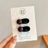 Pinza para el Cabello Estilo Coreano Retro Estampado de Leopardo para Mujer Horquilla Exquisita de Gama Alta Clip BB Dulce Dopamina Clip para Flequillo Lateral Accesorios para el Cabello