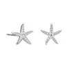 Pendientes de Estrella de Mar Tridimensionales de Plata Pura S999 con un Diseño Sencillo Texturizado, Exquisitos Accesorios para Orejas para el Uso Diario, Viajes al Trabajo y Dormir Sin Necesidad de Quitárselos