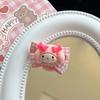 Xadrez Bow Cartoon Hairpin ins Bonito Sanrio Yugui Dog Melody Hairpin Girls' Split Headwear