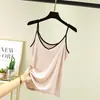 Camisola fina de verano para mujer, con bloques de color, corta, casual, se puede usar para salir, ropa de casa, top de una sola pieza, pijama