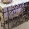 Artesanía del Norte de Jiang Hierro Forjado Entrada Hogar Artesanía de Hierro Mesa de Entrada Metal Forjado Sala de Estar Mesa de Hierro