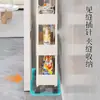 Armario Angosto de Almacenamiento para Baño para Espacio Detrás de la Puerta, Espacio del Inodoro 12cm, Carrito Móvil Ultradelgado