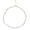 Colar de pérolas de outono e inverno de cores mistas de luxo leve, nova corrente de clavícula de moda popular, corrente de pescoço de doces de alta qualidade, quatro estações
