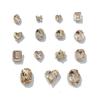 Color Seda Alto Cristal K9 Diamante Puntiagudo Poco Profundo Brillo Champaña Con Forma Adornos de Diamante con Forma Dulce de Amor Adornos para Uñas Lote Completo