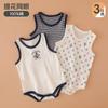 Body de Verano para Bebé sin Mangas Jumpsuit para Recién Nacido Chaleco Traje de Gateo Triangular de Algodón Fino