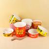Venta al por mayor de fábrica snacks de pollo frito coreano en cuerda Kwantung hervido cine ktv palomitas de maíz empaque cubo de papel con logo imprimible
