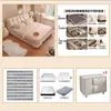 Cama Puff Minimalista Moderna, Cama de Piel Suave Estilo Crema, Cama Doble para Dormitorio Principal, Cama de Bodas de Lujo Ligero de Alto Gama con Almacenamiento