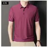 Camisa Polo para Hombre, Verano de Gama Alta Manga Corta Personalizada Cuello Solapa Nuevo Secado Rápido Casual Versátil Color Sólido Negocios Al por Mayor