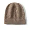 Chapéus de Cashmere para Outono e Inverno para Homens e Mulheres, Chapéus de Cabeça de Cor Sólida Tricotados à Prova de Frio e que Mantêm o Calor, Chapéus Largos que Protegem as Orelhas, Modernos e Casuais