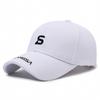 Boné de Baseball com Carta de Outono Atacado Bordado Simples Moderno Chapéu Masculino e Feminino Estilo Coreano Mostra Rosto Pequeno Moda Boné com Aba