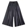 Pantalones de Pierna Ancha Lavados Retro de Mezclilla para Mujer 2026, Nuevo Tiro Alto Ajuste Holgado, Adelgazantes Tallas Grandes Casuales, Largos Fluidos