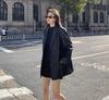 Diseño Nuevo Primavera y Otoño 2025 Street Retro Traje de Cuero PU Negro Chaqueta de Cuero Negra Casual Chaqueta Top