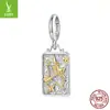 Yinziyun Original Plata de Ley S925 Colgante de Doce Constelaciones Accesorios de Joyería Estilo Europeo y Americano Versátil Cuentas para DIY