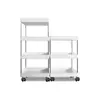 Estantería de Carrito de Pie Estante de Almacenamiento Gabinete Estrecho de Cocina Estante Organizador Sala de Estar Baño Baño Estante de Almacenamiento Sándwich