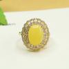 Anillo de Ámbar Natural Aiyu Anillo de Dedo de Cera de Miel Joyería para Mujeres Fábrica Venta al por Mayor Dropshipping S3122005