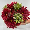 Flor de Crisantemo Sol Simulado Girasol Americano Flor Artificial Venta al por mayor Exhibición de Escritorio para el Hogar Ramo de Crisantemo de Mil Capas Floral
