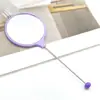 Espejo de Maquillaje de Color Sólido con Perlas, Espejo de Belleza Portátil de Alta Definición, No Deformable, Espejo Portátil de Alto Valor para Mujeres