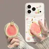 Funda Magnética Rosa para Teléfono Adecuada para Apple 17Promax Nueva 16 con Soporte 15 Transparente iPhone 14 Funda de Frutas