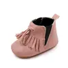 Zapatos de bebé zapatos para bebé y niño pequeño 0-1 años mujer suela suave piel sintética suave borla zapatos de bebé BJZ3139