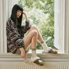 2026 Novas Pantufas de Algodão Gatinho Genuínas Femininas para Casa Internas de Inverno Desenho Animado Casal Antiderrapantes com Pelúcia Aconchegante