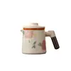 Conjunto de chá portátil Ruyao para acampamento ao ar livre, copo rápido com separação de chá e água, bule portátil e utensílios de chá