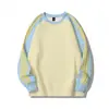Moletom de Outono 320g Peso Pesado Color Block Raglan Três Listras Top Estilo Coreano para Casal Gola Redonda Retro Americano Transfronteiriço