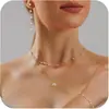 Amazon Moda Collar de Perlas Individuales y Múltiples Más Vendido para Mujer Cadena Sencilla de Doble Capa para Clavícula Juego de Joyería