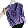 Tiro real Otoño/Invierno 2026 Suéter Engrosado de Punto de Lana Holgado Ropa de Punto Elegante con Línea Abrigo de Punto para Mujer