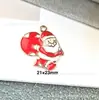 142 Colgantes de Navidad Colgantes de Aleación con Gota de Aceite Accesorios para Joyería DIY Colgante de Papá Noel Muñeco de Nieve Campana