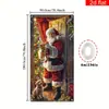 Nova Capa de Porta de Natal Transfronteiriça Papai Noel Feliz Natal Decoração Arranjo Bandeira Bandeira Suspensa Externa