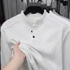 Camiseta de Manga Longa Patchwork Desconstruído Estilo Retrô Americano 350g para Homens e Mulheres, Camada Base de Moletom Casual Solta Versátil Espessa