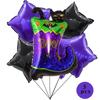 Nuevo globo decorativo para fiesta de Halloween con diseño de momia, gato negro y calabaza, de cinco piezas