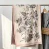 Cachecol transfronteiriço novo estilo chinês com padrão de folha de ginkgo em cashmere sintético para mulheres, xale quente e espesso de outono e inverno de dupla finalidade, incorporando a elegância tradicional chinesa