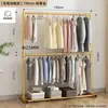 Estante de Ropa de Doble Capa de Pie para Dormitorio Uso en Casa Perchero Vertical para Secado Almacenamiento Simple Estante para Ropa y Sombrero Weidong