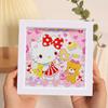 Enfeites de Pintura de Diamante, Adesivos de Desenho Animado DIY Fofos Feitos à Mão, Porta-Retratos de Acrílico, Pinturas Decorativas, Decorações para Quarto e Sala de Estar no Atacado