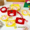 Bolsa de monedas de gatito lindo de dibujos animados, Estuche para auriculares femenino y versátil, Bolso de almacenamiento de monedas de muñeco de peluche de moda