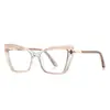 Gafas Antiluz Azul para Nuevo Producto Transfronterizo 2263 Color Degradado Tr90 Protección Ocular Lentes Planos Montura Óptica Personalizada para Mujer Sudamérica