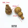 Cuerda de Campana Colgante de Madera con Cuentas de Madera Impresas de Agujero Grande de 16x18mm Diámetro del Agujero de la Cabeza 7mm Colgante de Campana Colgante de Madera