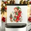 Duende navideño divertido sentado en el inodoro, pegatina decorativa autoadhesiva para baño, creando una atmósfera navideña festiva