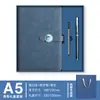 Set de Cuaderno A5 con Hebilla Metálica de Negocios y Caja de Regalo de Alta Gama para Manualidades, Regalo Souvenir para Reunión Anual Corporativa, Logo Impreso