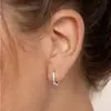 Pendientes Cuadrados Pequeños Geométricos Personalizados 2025 Moda Versátil Simple para Orejas Comercio Electrónico Transfronterizo Europeo y Americano