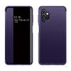 Capa de couro para Samsung A52 5G, capa protetora de couro A72 com cobertura total, padrão de couro liso, resistente a quedas, capa protetora de janela A71