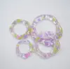 Hebilla Decorativa de Resina de Forma Irregular con Puntos Amarillos, Verde Transparente, Rosa y Negro para Traje de Baño