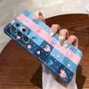 Amazon Más Vendido Azul Rosa Cuadros Corazón 3D Estrella Galaxia S24 Película Estuche Duro S26 Bloque de Color Estuche para Teléfono