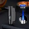 Encendedor de Doble Chorro de Venta Caliente Transfronterizo, Encendedor Metálico Creativo, A Prueba de Viento, Sensación de Alta Gama, Encendedor de Alta Potencia, Modelo Nuevo