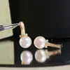 Acessórios DIY Prata de Lei S925 Configurações para Brincos de Pérola Chupeta Studs de Zircônia Cúbica em Formato T Prata Configurações Acessórios 8-12mm