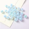 Contas Redondas Foscas Transparentes de Acrílico Contas de Coração Feitas à Mão Acessórios para Joias DIY Pulseira com Contas Colar Material